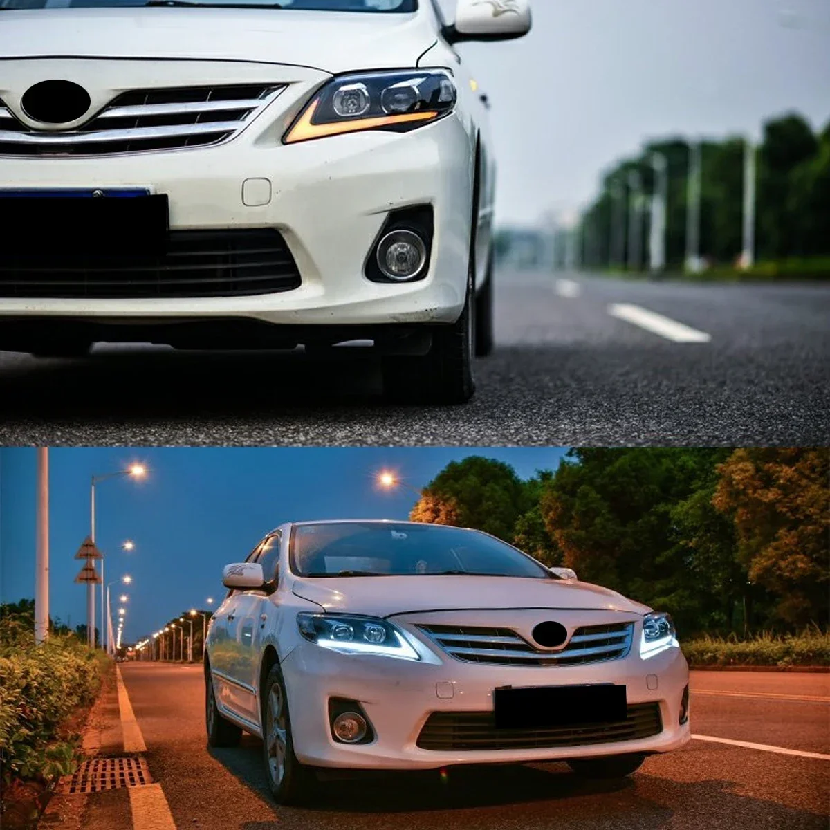 

TYPY новая светодиодная фара, обновленная, модифицированная для фар Toyota Corolla 2011-2013, динамический сигнал, фара, автоаксессуары