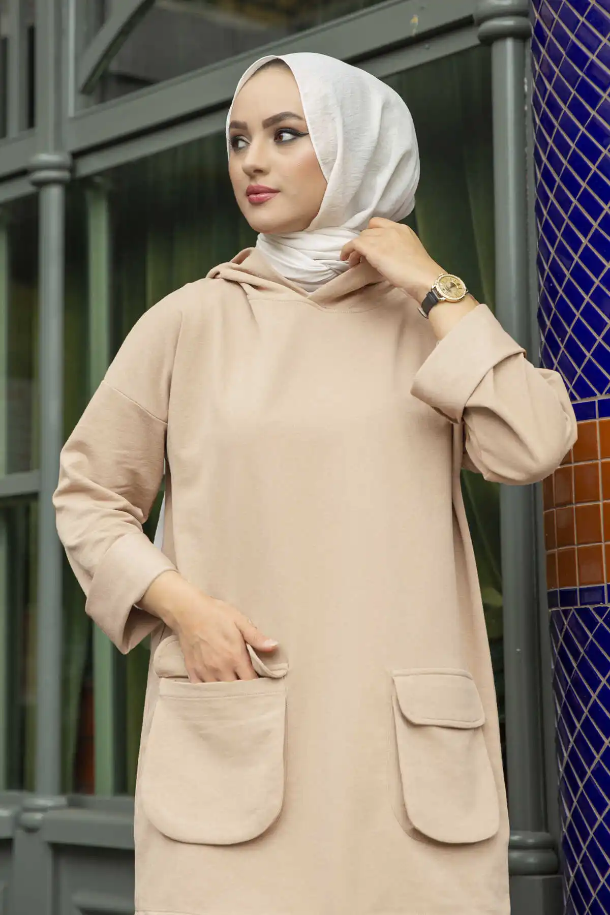 Women's Hooded Suit Kombin Bottom Top Hijab Muslim dress hijab dress Muslim üstleri female suit formal wear