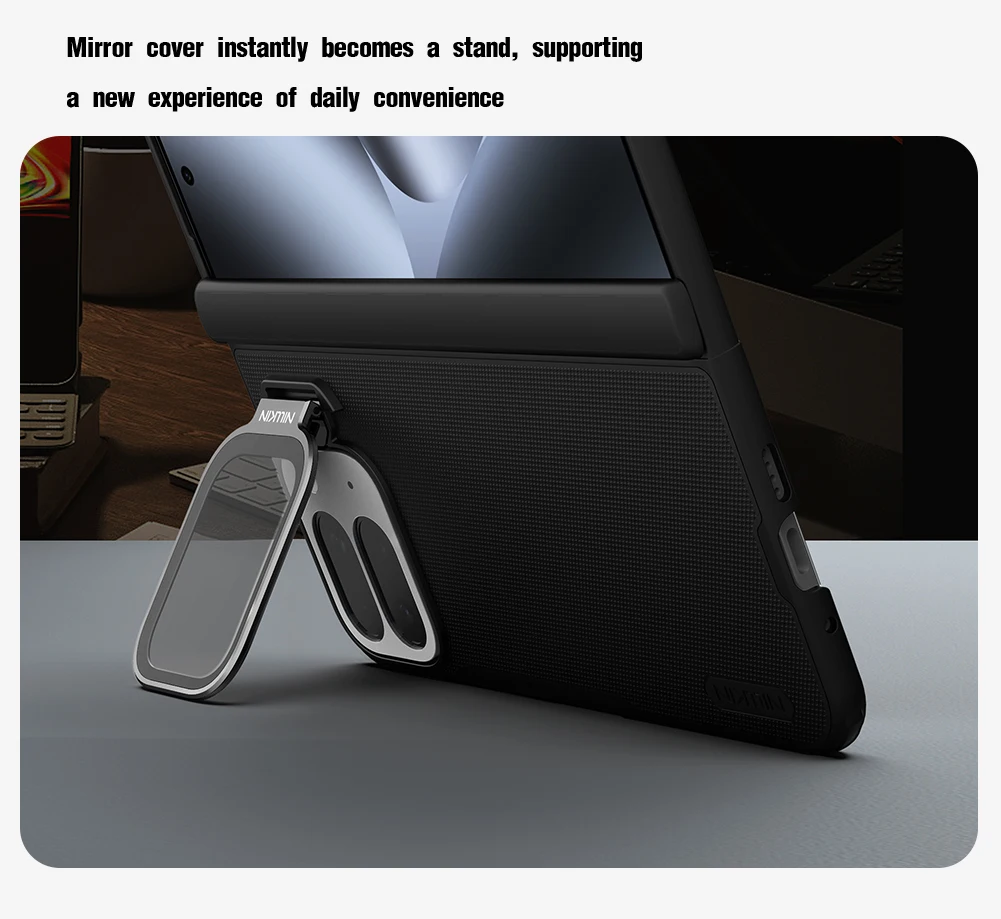 

For Google Pixel 10 Pro Fold Nillkin Case Super Frosted Shield Prop PC+TPU Frame Lens Transparent Camera Stand Cover Protection