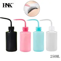 250ml Eyelash Extension Elbow Flush Bottle Wash Squeeze Bottle Non-Spray 4 Colors Tattoo Diffuser Soap Supply Wash Bottle