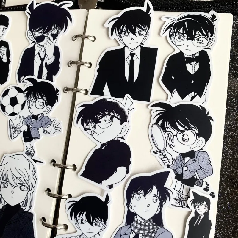 Detective Conan Cartoon Animation Peripheral Handbook Notebook Stationery Box Desktop Waterproof Creative Decorative Stickers