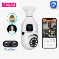 Dual Screen YOOSEE 2MP WIFI Camera Dual Lens Home Indoor Smart Wireless E27 Light Bulb Security Camera Color Night Vision