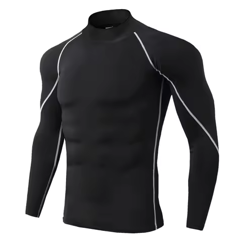 Men Sport T-shirt Quick Dry Bodybuilding Running Shirt Long Sleeve Compression Top Gym T Shirt Men Fitness Tight Rashgard product image