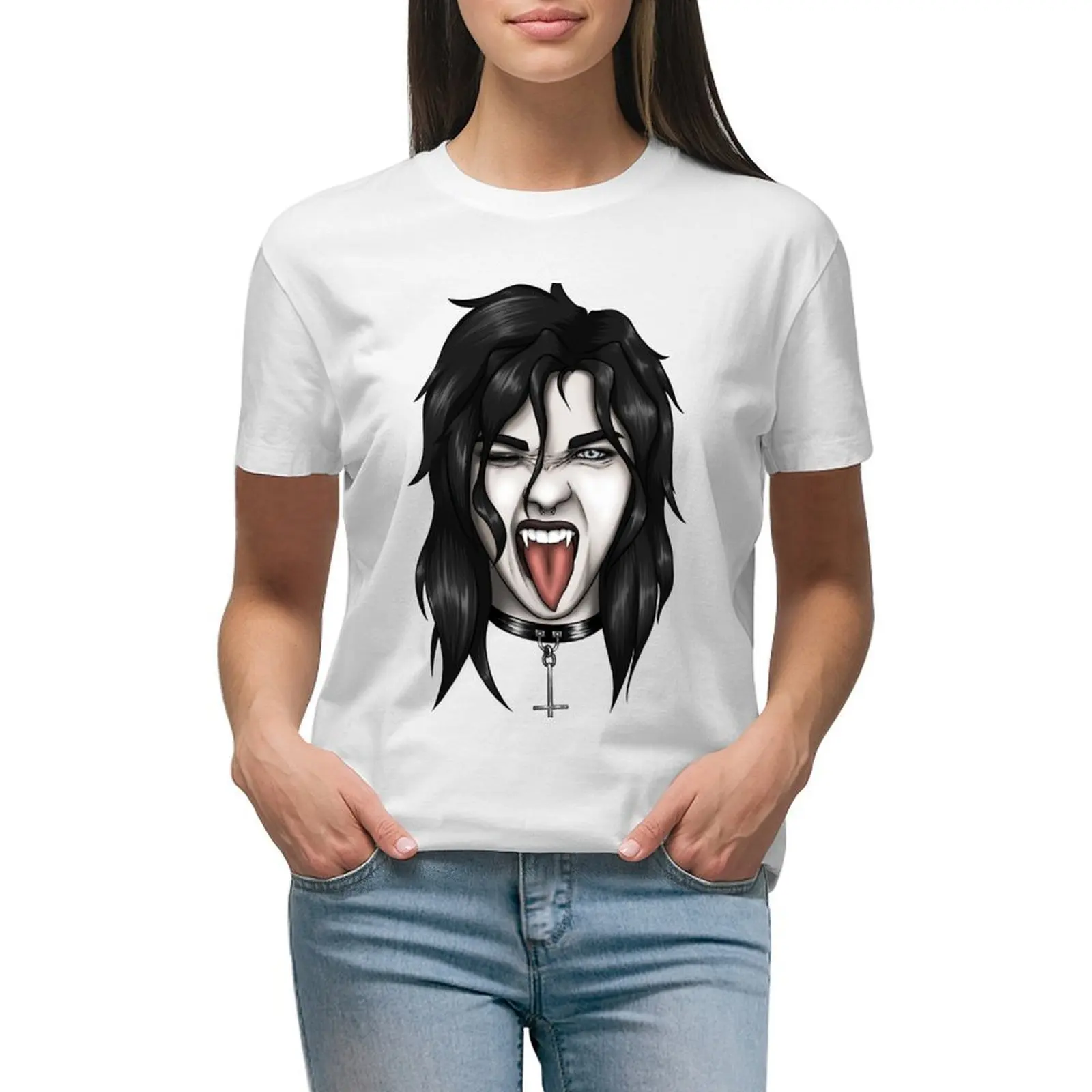 

Vampire Morgana Morgana's laugh T-shirt plus size tops Blouse new edition t shirts for Women