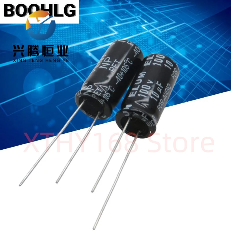 

20pcs ELUM 10uf 100V NP vertical non-polar aluminum electrolytic capacitor 100V 10uf 10X20mm
