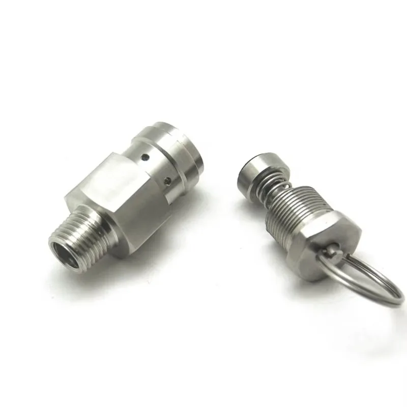 วาล์วระบายไอเสียสแตนเลสคุณภาพสูงขนาดเล็ก SS304 ขนาด 1/4\" 1/2\" เกลียว BSPT NPT แบบตัวผู้ ความดัน 1 บาร์ สำหรับปล่อยก๊าซ