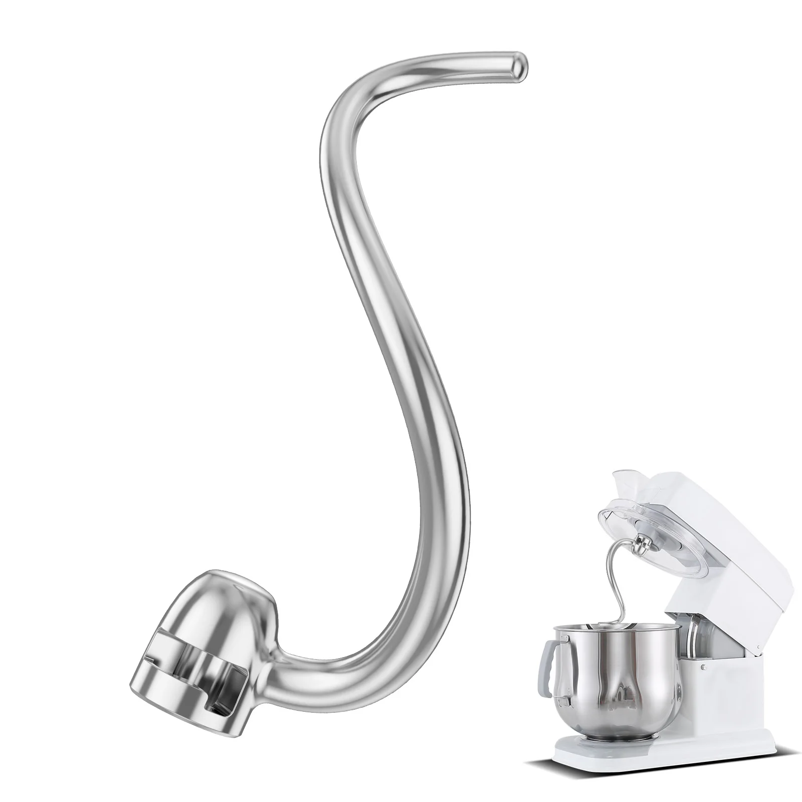 Spiral Dough Hook for Kitchenaid Stand Mixer 5 and 6 Quart Bowl Lift Stand Mixer Stainless Steel Replacement Parts Bread Hook