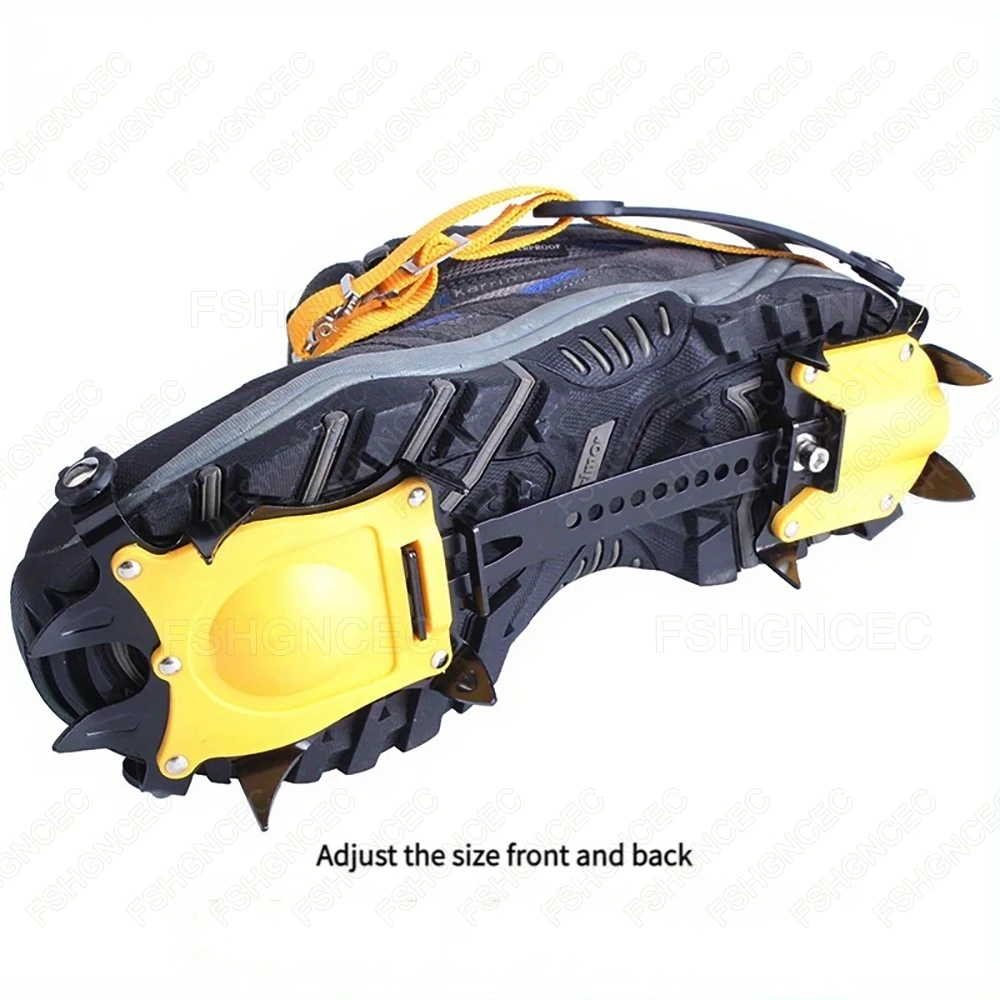 Professional Snow Crampons Anti-Slip Ice Cleats Grips for Shoes Outdoor Winter Hiking Climbing Non slip 10 Teeth Shoe Spikes