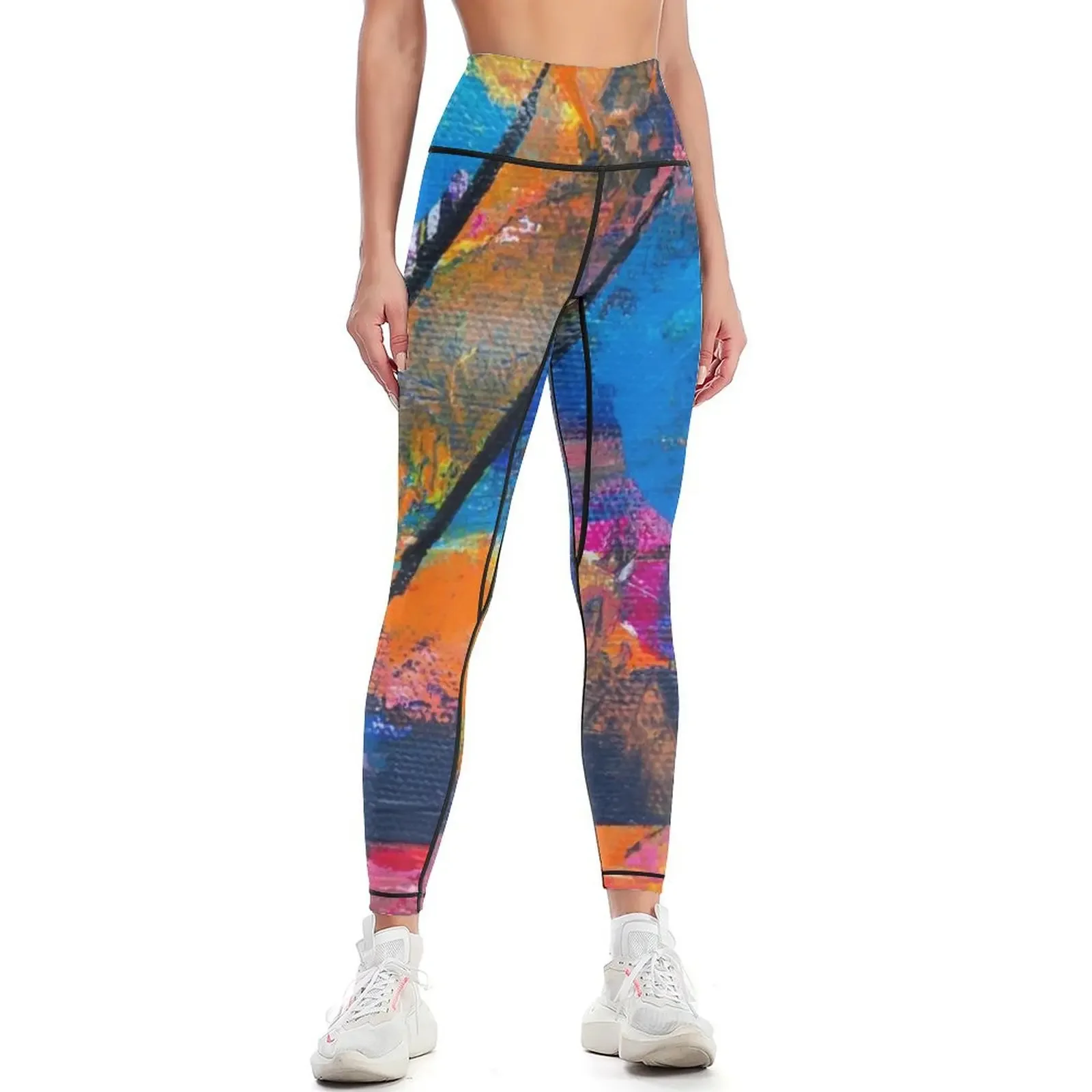 

Colorful abstract Street Art Graffiti Leggings fitness set gym Women's trousers Women's pants gym's sportswear Womens Leggings