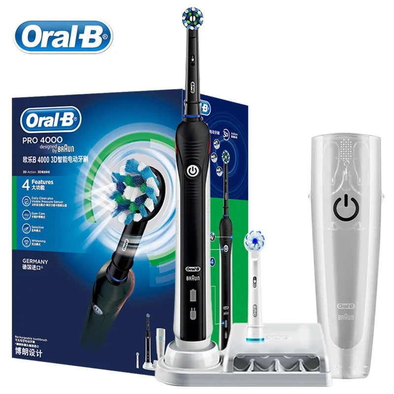 【新品未使用】BRAUN Oral-B PRO4000 Oral B Pro 4000 3D Smartseries Ultrasonic Electric Toothbrush with