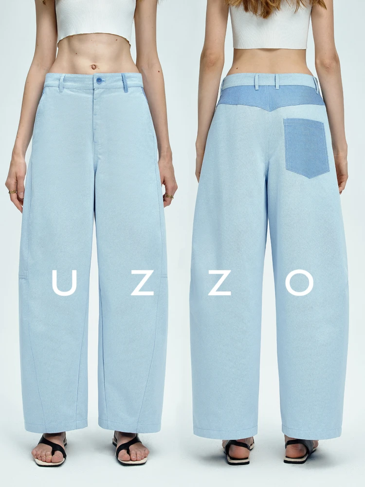 

UZZO adient Color Blo Deconstructed 3D Design Повседневные широкие брюки свободного кроя для женщин, весна-лето, удобные, дышащие