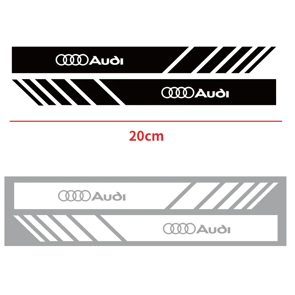 2PC Car Rearview Mirror Decoration Sticker Vinyl Decal For Audi Sline RS QUATTRO TT A1 A2 A3 A4 A5 A6 A7 A8 8P B6 B7 B8 Q3 Q5 Q7