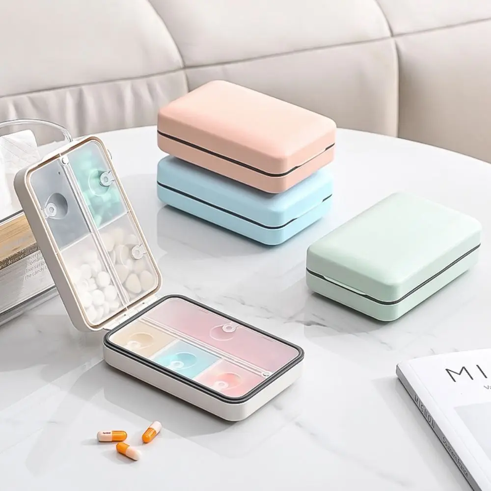 Magnetic Absorption Magnetic Pill Box 7 Day Design Dust-proof Weekly Pill Organizer 8 Compartments Portable Pill Case