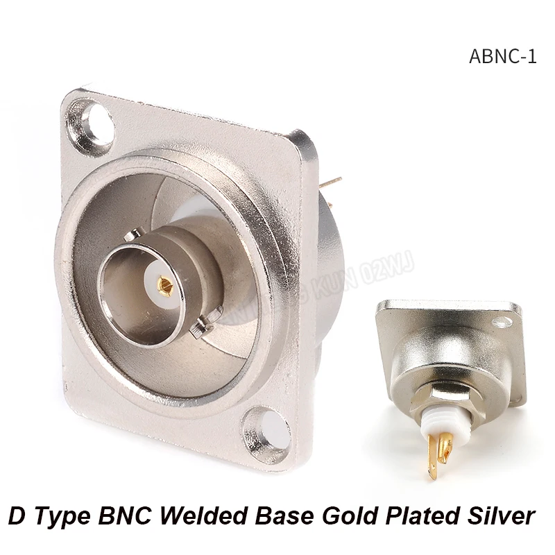 BNC Adapter 86 Panel Solder-Free 75 Ohms Q9 Dual Straight Through SDI Female-To-Female Socket Gold-Plated D-Type ABNC-2W