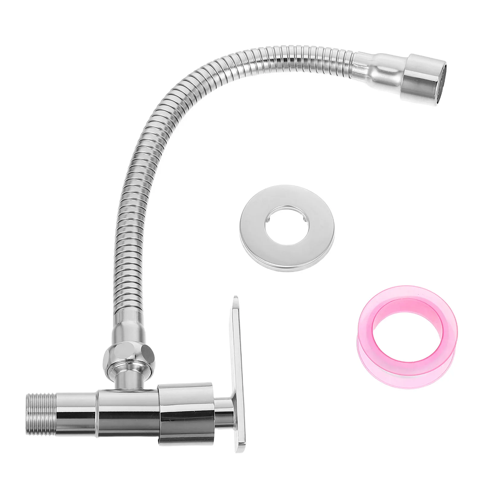 

Wall Mounted Faucet Single Handle Modern Kitchen Sink Tap Brushed Nickel Finish Rotatable Spout 360 Degree Swivel Wall Mount