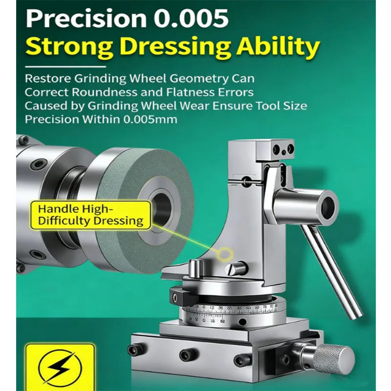 

Industrial Multi-Angle Grinding Wheel Dresser - 0.005mm Accuracy
