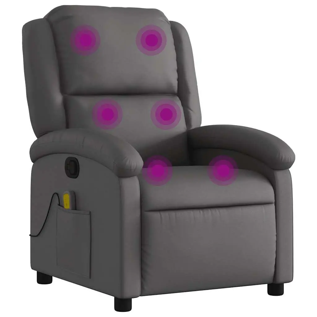 Vibration Massage Manual Reclining Gray 28x34x39 Inches