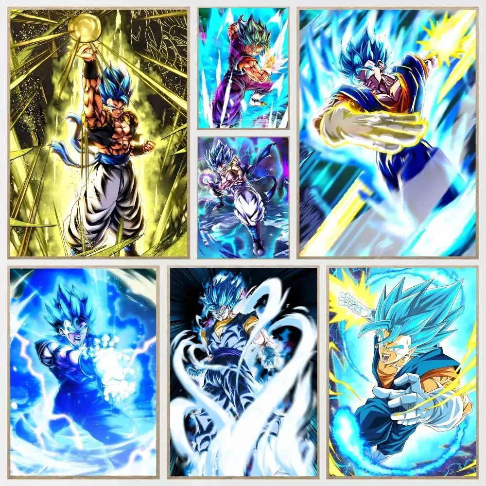 Pósteres autoadhesivos de Anime Dragon Ball Vegito, resistentes al agua, ideales para decoración de sala de estar, dormitorio y Bar, 1 ud.