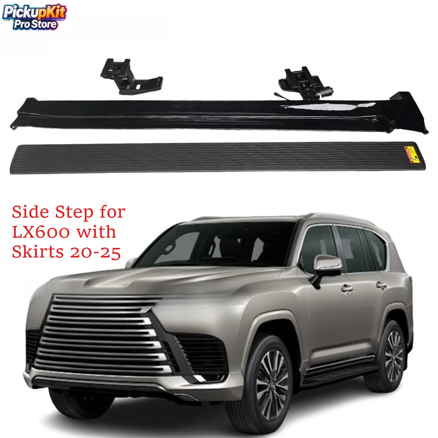 

Newest Model Electric Side Steps Automatic Foot Step Running Board Aluminum for LX600 with Skirts 20-25
