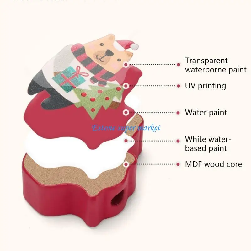 090b木製ビーズトイ学習スタッキングおもちゃ親子インタラクティブなおもちゃクリスマス装飾