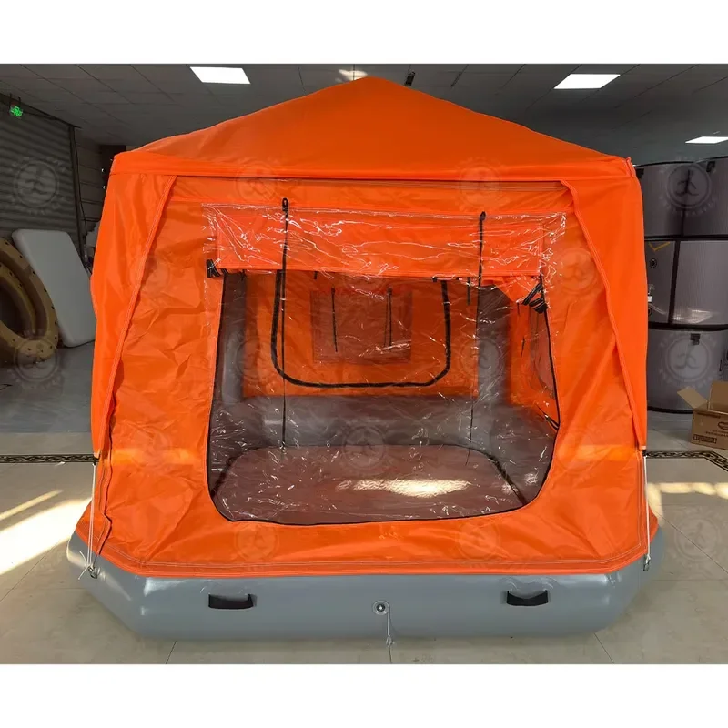 2026 High Quality Waterproof Windproof PVC Inflatable Water Tent Island for Camping Fishing and Relaxation