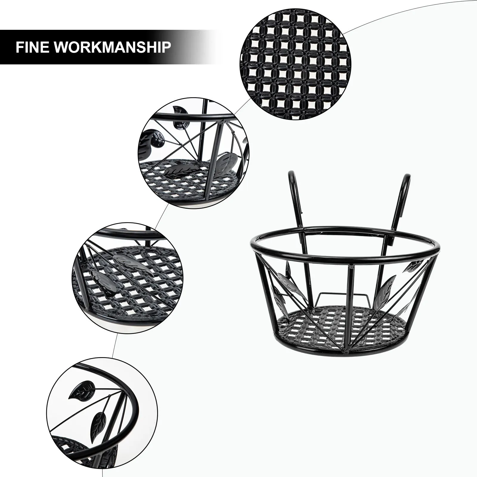 

Balcony Hanging Flowerpot Rack Iron Plant Pot Holder Space Saving Decorative Stand for Indoor Outdoor Gardening Succulent