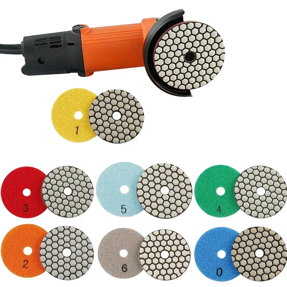 3 Inch Diamond Polishing Pad Dry Use Flexible Sanding Disc Resin Bond For Granite Marble Stone Grinding 50-3000 Grit