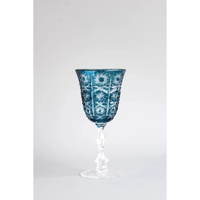 

Blue pure crystal wine glass multi-purpose tall red wine glass
