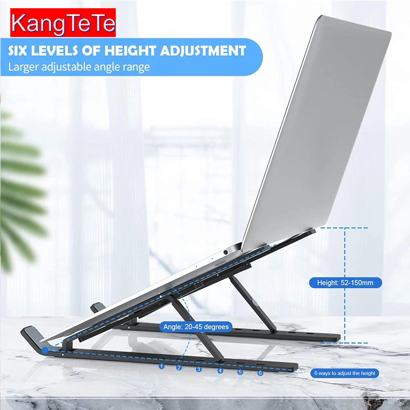 Tragbaren Laptop Stand Faltbare Aluminium Legierung Laptop Halter Tablet Ständer Faltbare Unterstützung Basis Für Macbook Lenovo DELL HP