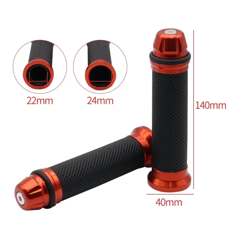 Motorcycle Dirt Bike Rubber Handle Grip Pedal Biker Scooter Handlebar Grips Modified General Purpose for 22mm Motorcycles