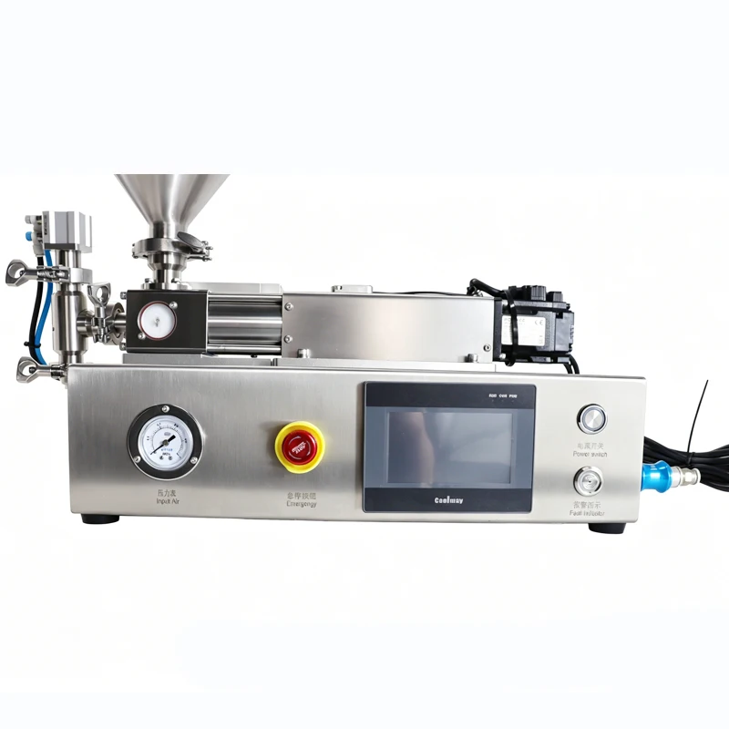 Semi-Automatic High Accuracy Oil Lotion Sauce Peanut Butter Thick Cream Paste Machine Servo Driven PLC Touch Screen Control