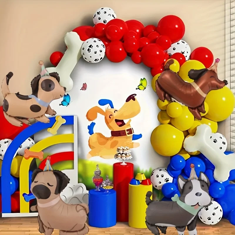 احباط Globos بالونات عيد ميلاد سعيد جرو أنيمي أجش الصلصال الألماني بالون زينة الحفلات استحمام الطفل لطيف مستلزمات الحيوانات الأليفة الاطفال