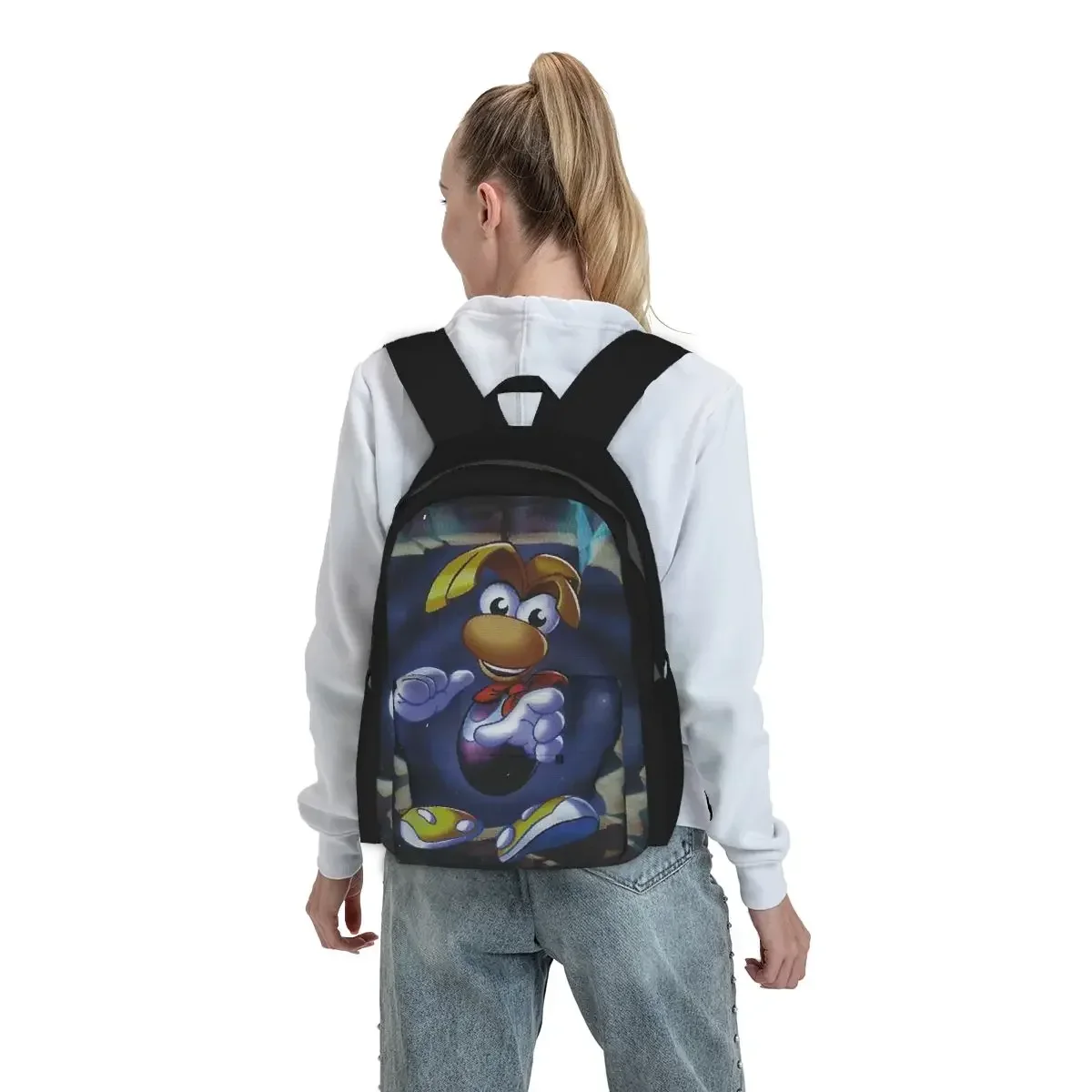 Ps1 Rayman Game Vintage Gamer Gaming Gamer Girl Videogames Backpack BookBag School Bag Laptop Shoulder Bags for Men Women