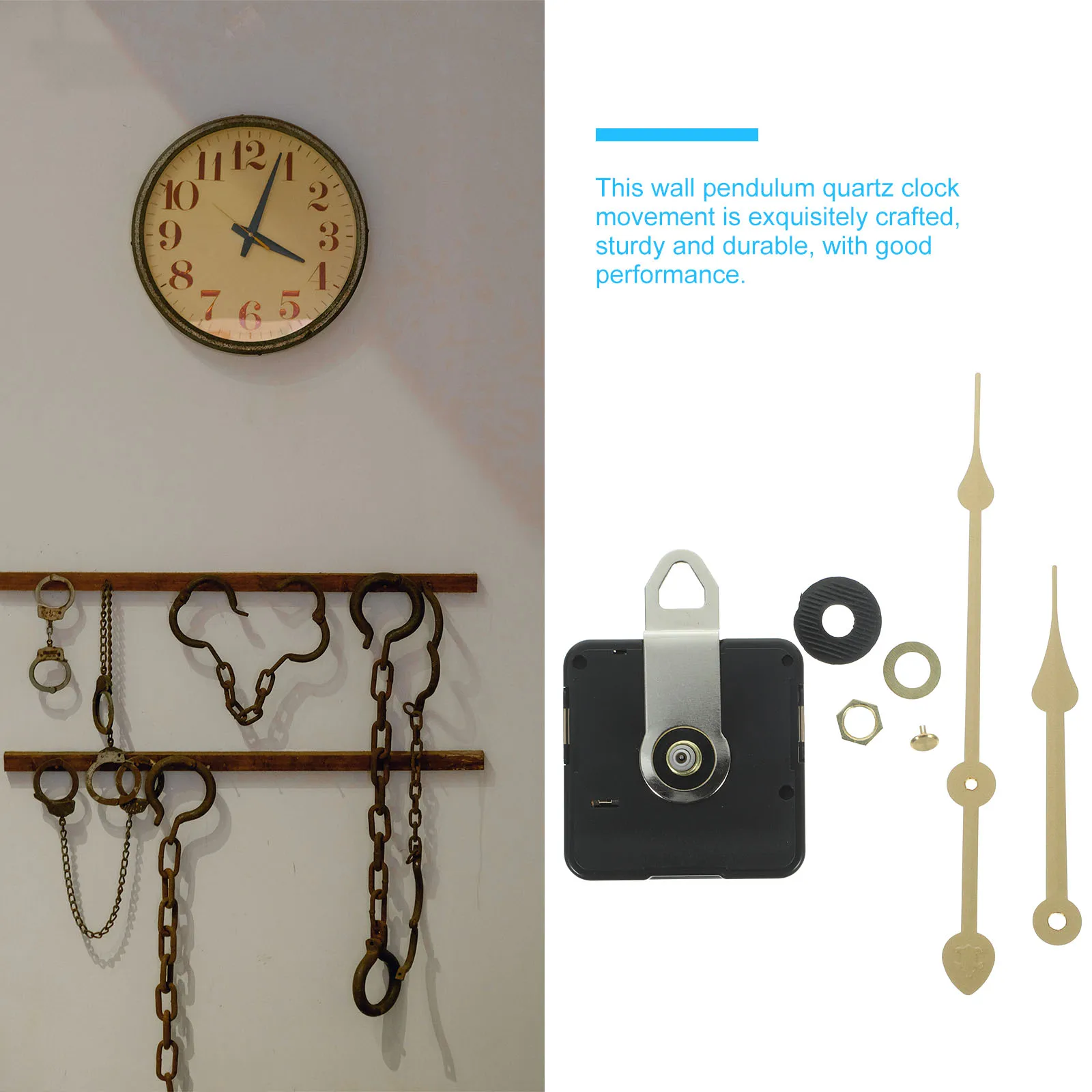 

Wall Clock Components Movement Kits Electronic Motor Mechanism Plastic Large Replacement Travel