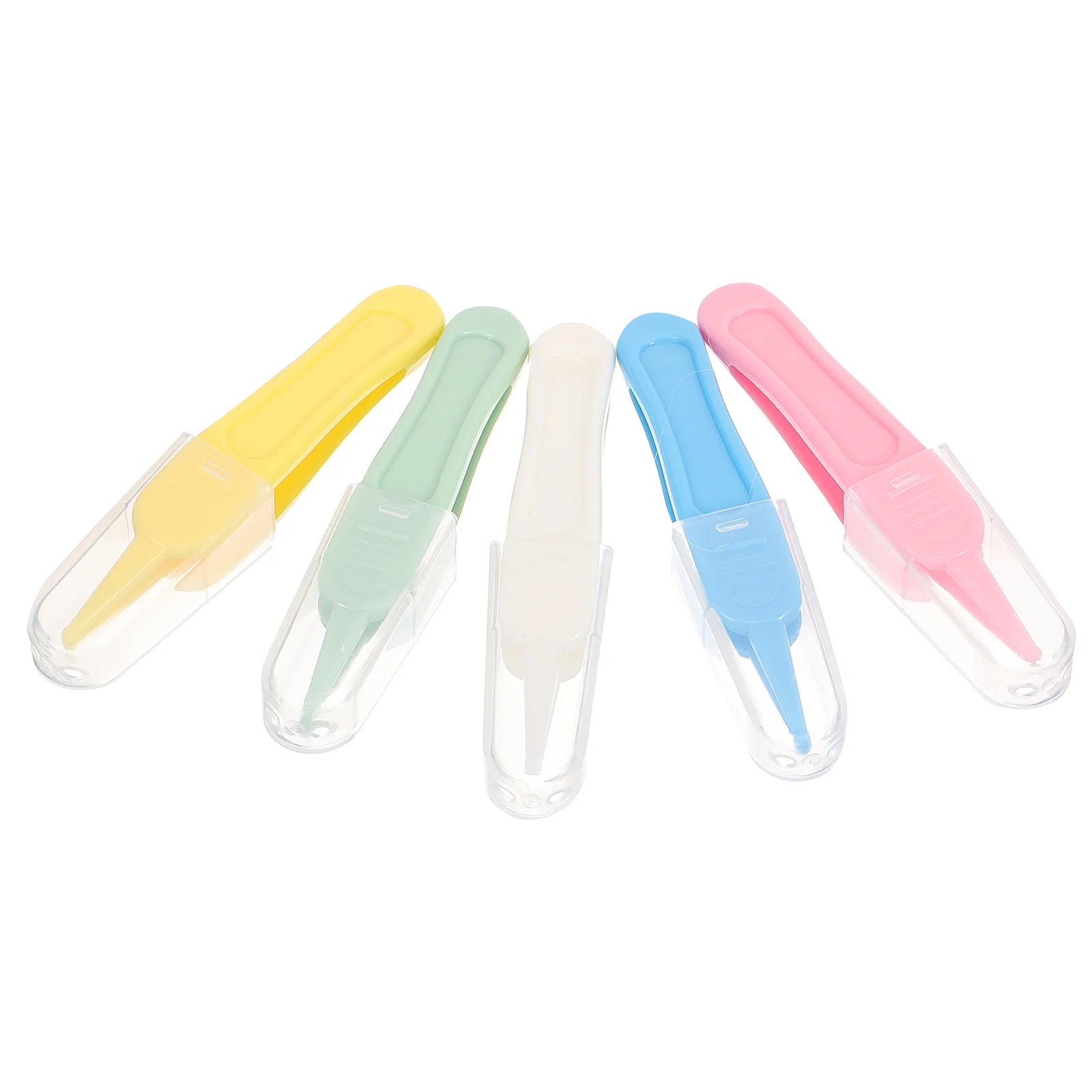 

5 Pcs Clearer Booger Clip Baby Precision Tweezers Nose Cleaner Abs Picker for Infants Portable