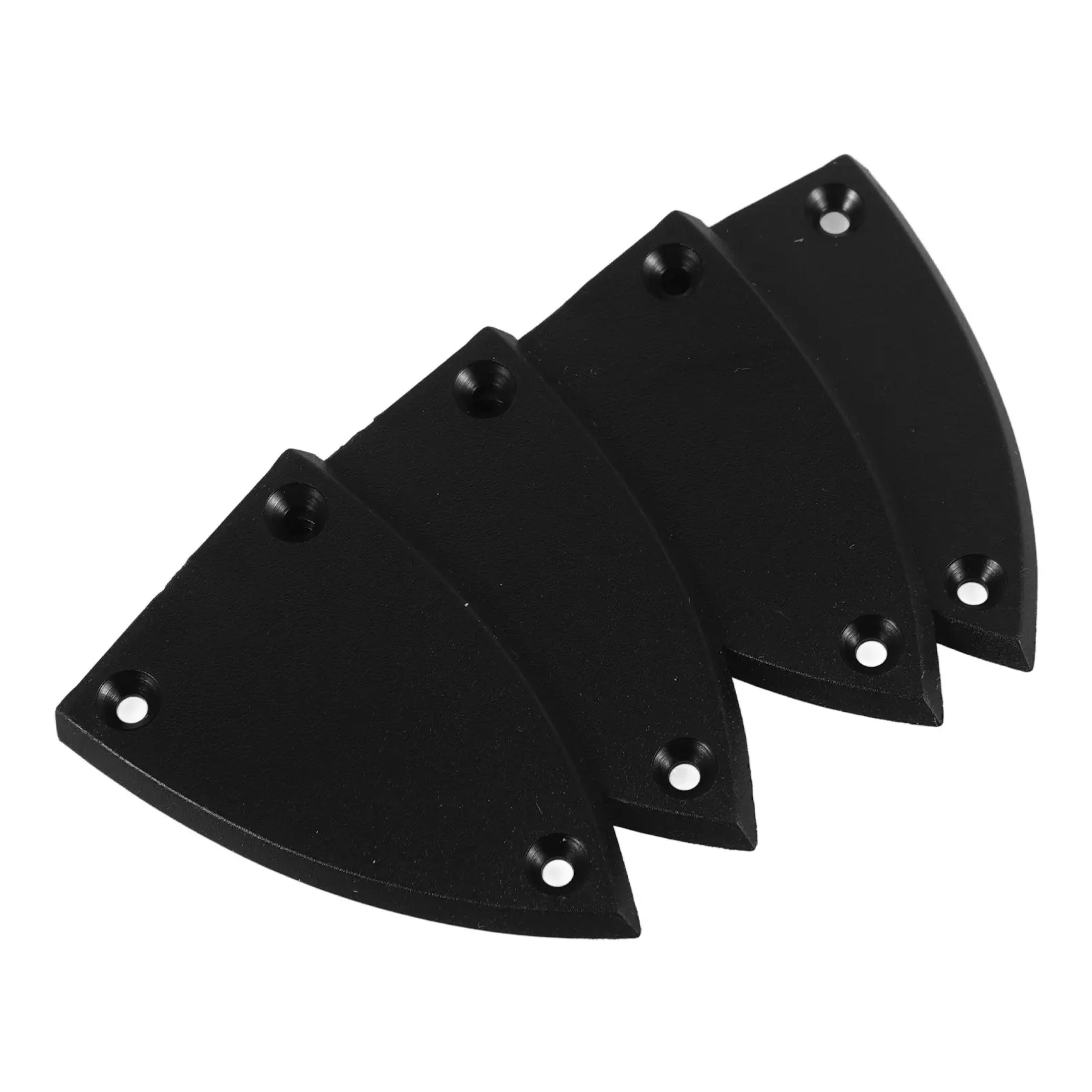 4Pcs Black ABS Truss Rod Covers Electric Guitar 3 Holes Triangle Shape Truss Rod Cover Guitar Replacement Parts Accessories