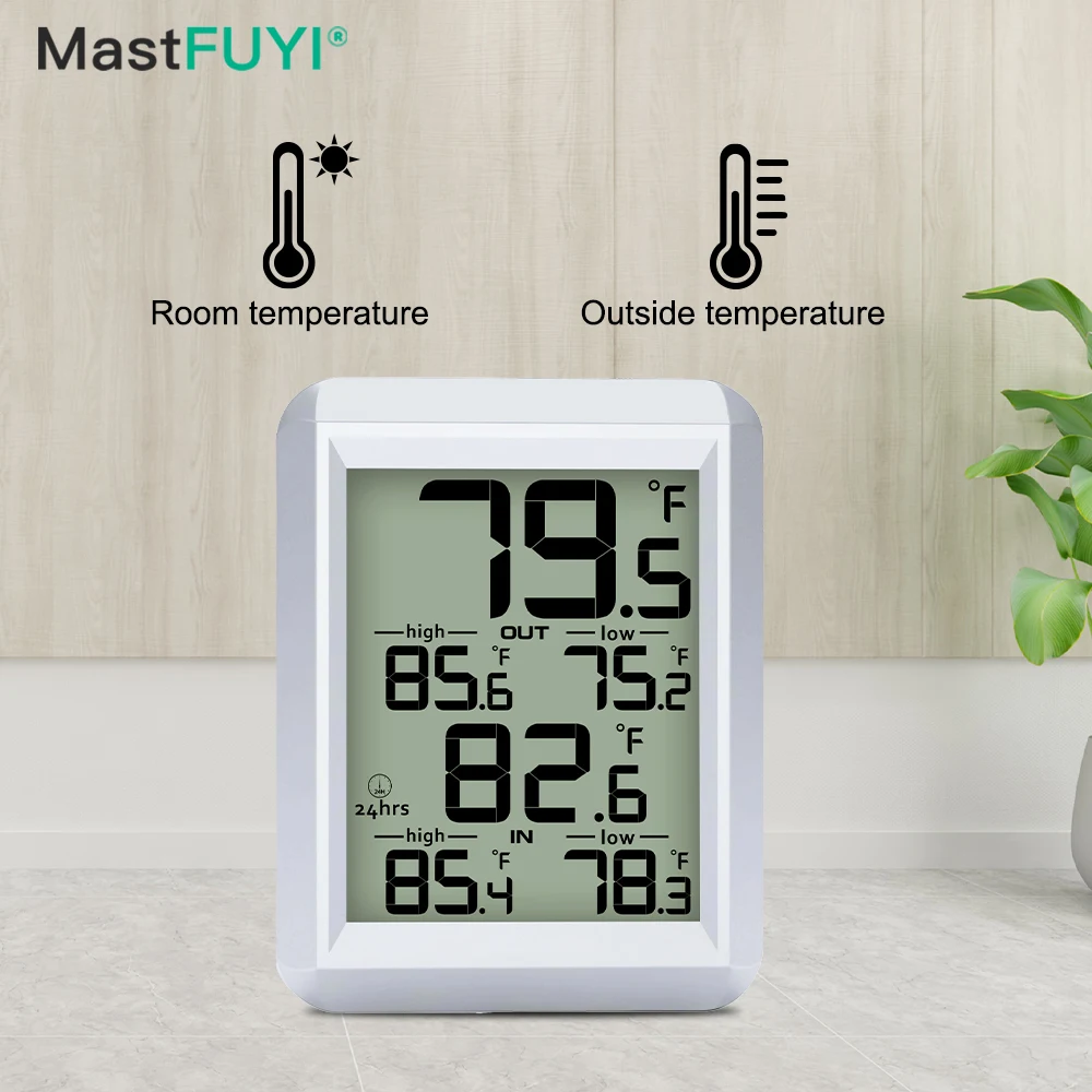 

MASTFUYI Indoor & Outdoor Temperature Detector Water Temperature Detector, Refrigerator Temperature Detector Portable Detection