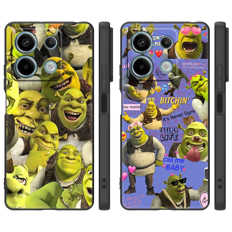 Cartoon Movie S-Shrek Cartoon Case For Xiaomi Redmi Note 13 Pro Plus 5G 11T 10T 9S Pro Redmi 13C 12R 12C 10C 10A 9T 9C 9A 70 Pro