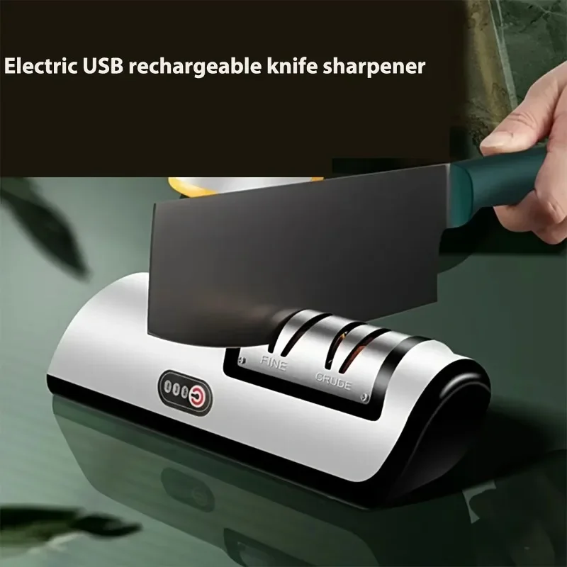 

Rofessional 4 Gears Electric Knife Sharpener Automatic Multifunctional Quick Sharpening Tool - Safe Durable Kitchen Gadgets