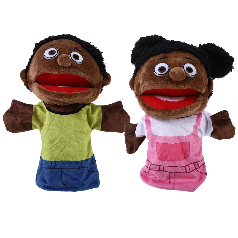 Marioneta de mano para miembro de la familia, 2 uds., suave, cómoda, para contar historias, juego de mano, marionetas educativas imaginativas para miembros