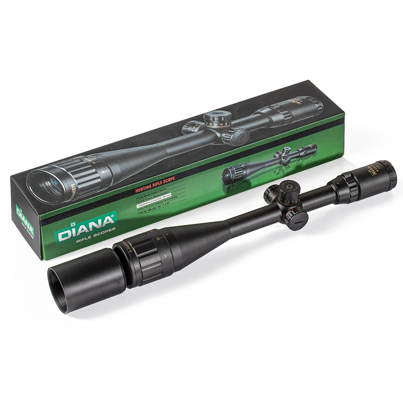 DIANA 6-24x50 Locking Tactical Rifle Scope Green and Red Cross with Light Sniper Gear Hunting Optical Scope Scope Aiming Rifle