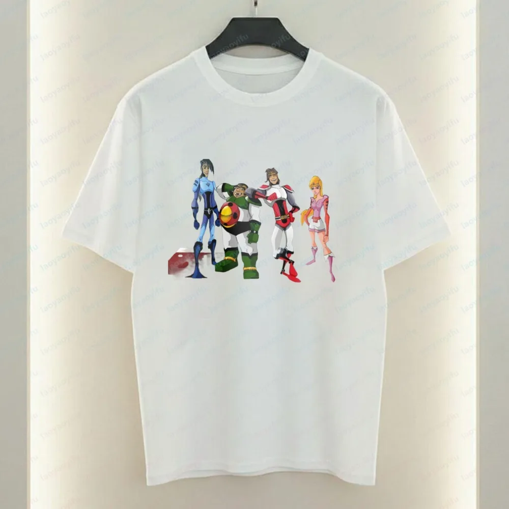 Vintage Starzinger Anime Cotton Tee Retro Space Adventure Hero Squad Graphic T-Shirt Trendy Tops Clothes for Women and Men's