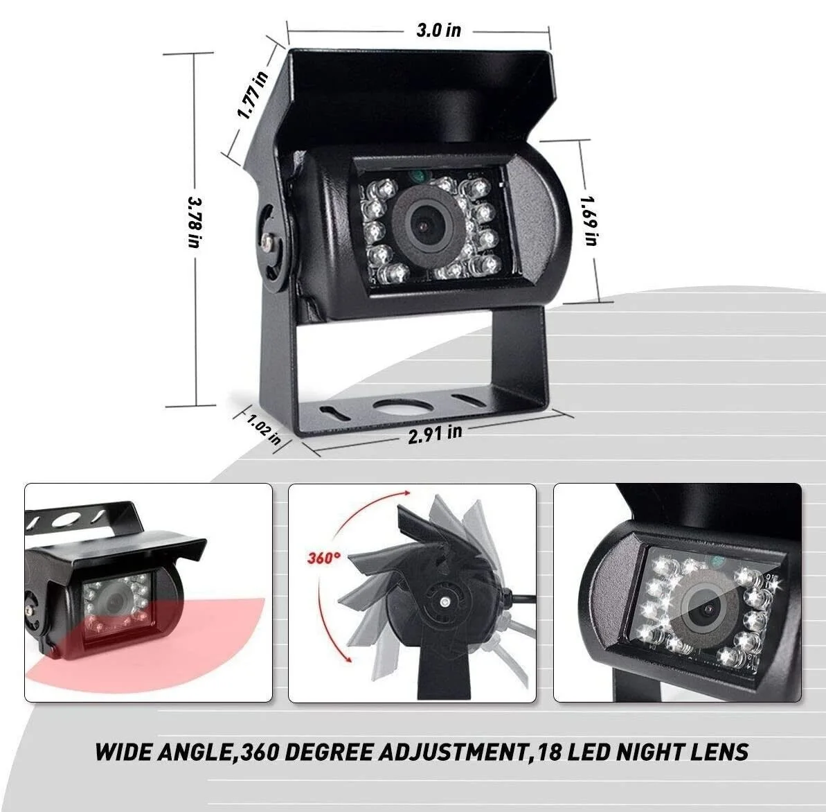 7 inch Wireless Truck Camera For Trucks Bus RV Trailer Excavator Car Monitor Reverse Image Rear View Car Camera 12V-24V