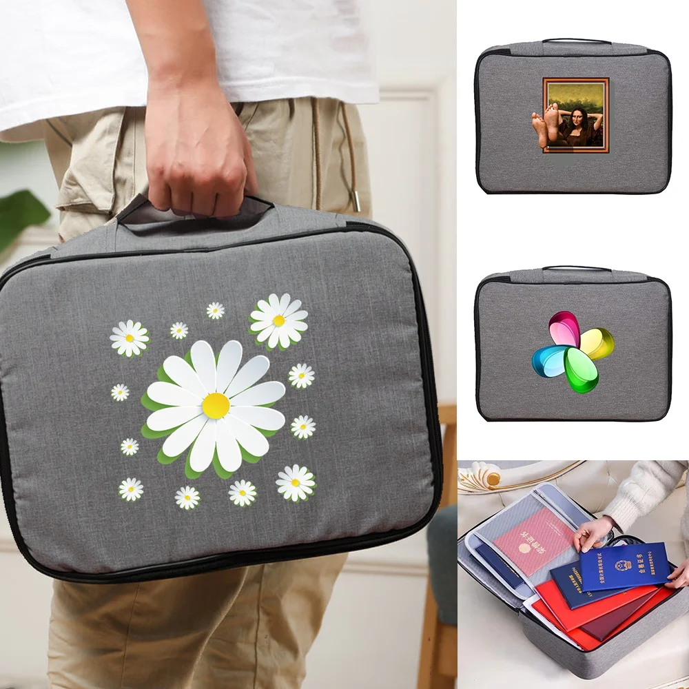 Waterproof Handbag 2026 Women's Men Travel Credentials Storage Bag Passport Credit Card Wallet 3D Pattern Luggage Organizer Case