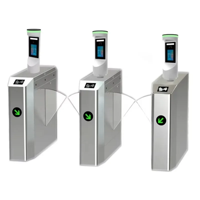 School Flap Turnstile Gate Automatic Entrance Control Flap Barrier Gate For University Library With RFID Card/Face Recognition
