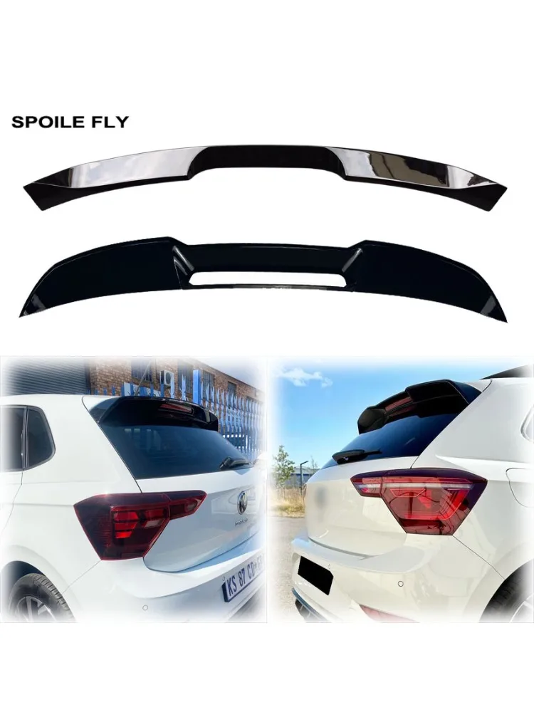 2022 2023 Achterklepspoiler, kofferbakvleugel, lip, ABS glanzend zwart carbon fiber bodykit voor VW Volkswagen POLO 9 GTI stijl - afbeelding 2