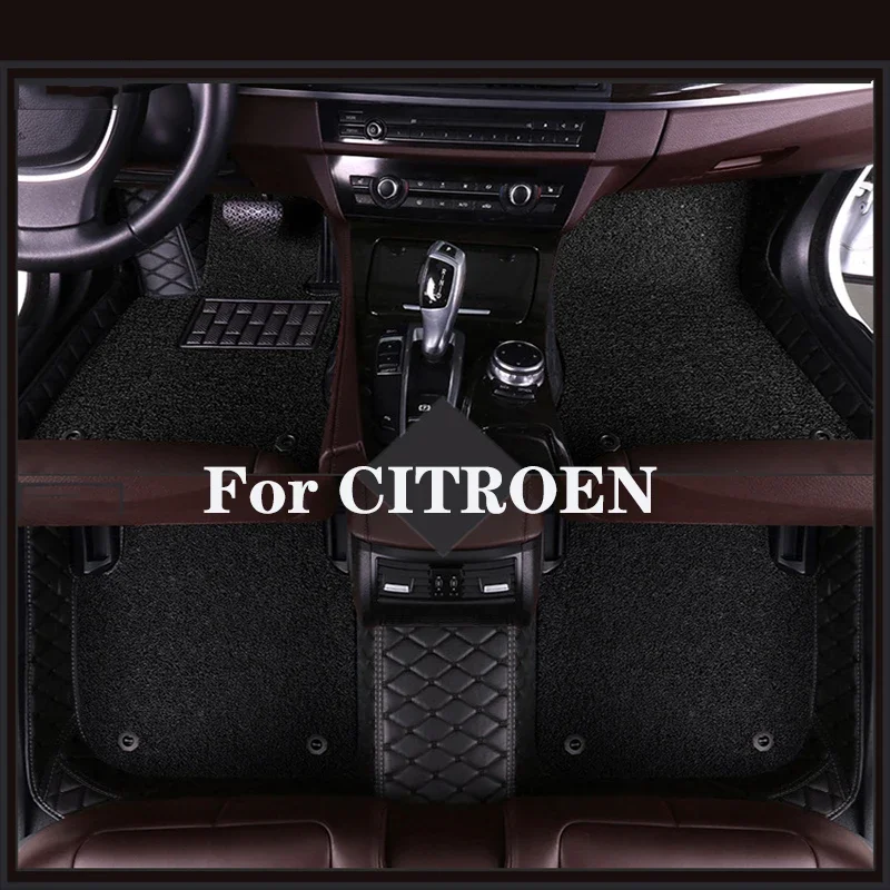 

High Quality Customized Double Layer Detachable Diamond Pattern Car Floor Mat For CITROEN C6 DS3 DS4 DS5 DS7 C-Elysee Auto Parts