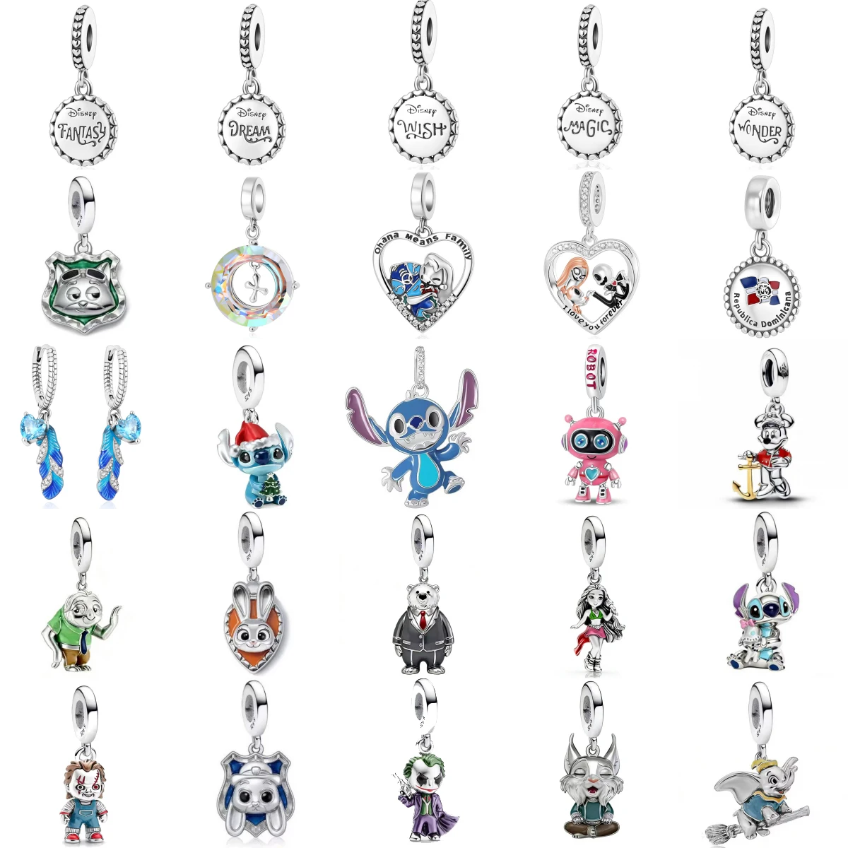 

S925 Silver 2026 Flying Elephant Robot Feathers Charms Beads Fit Original Bracelet DIY Jewelry Accessories Women Gift