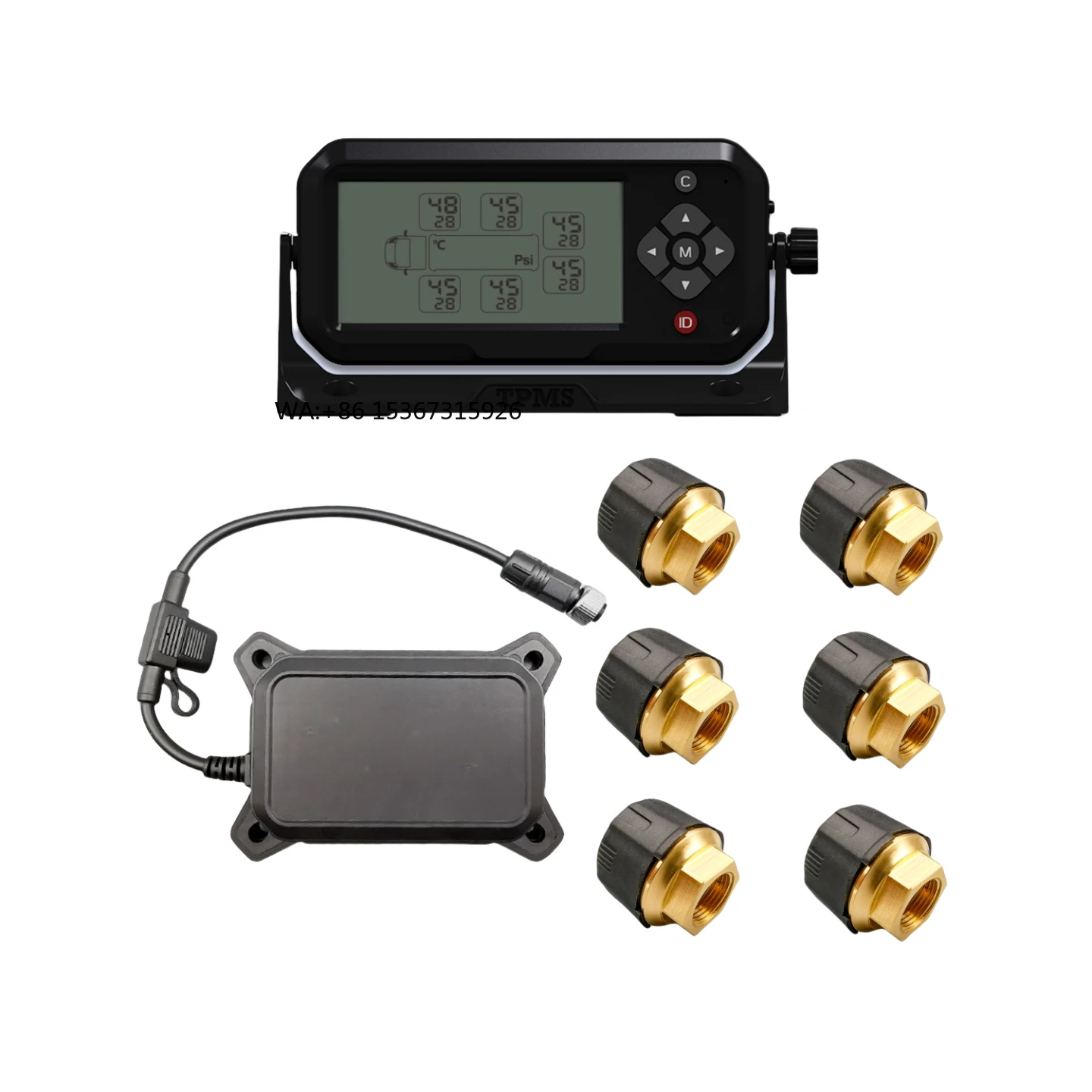 

12mm tire valve OTR external sensor 6 Wheels RV Caravan TPMS 8Bar 14Bar 18Bar Tire Pressure