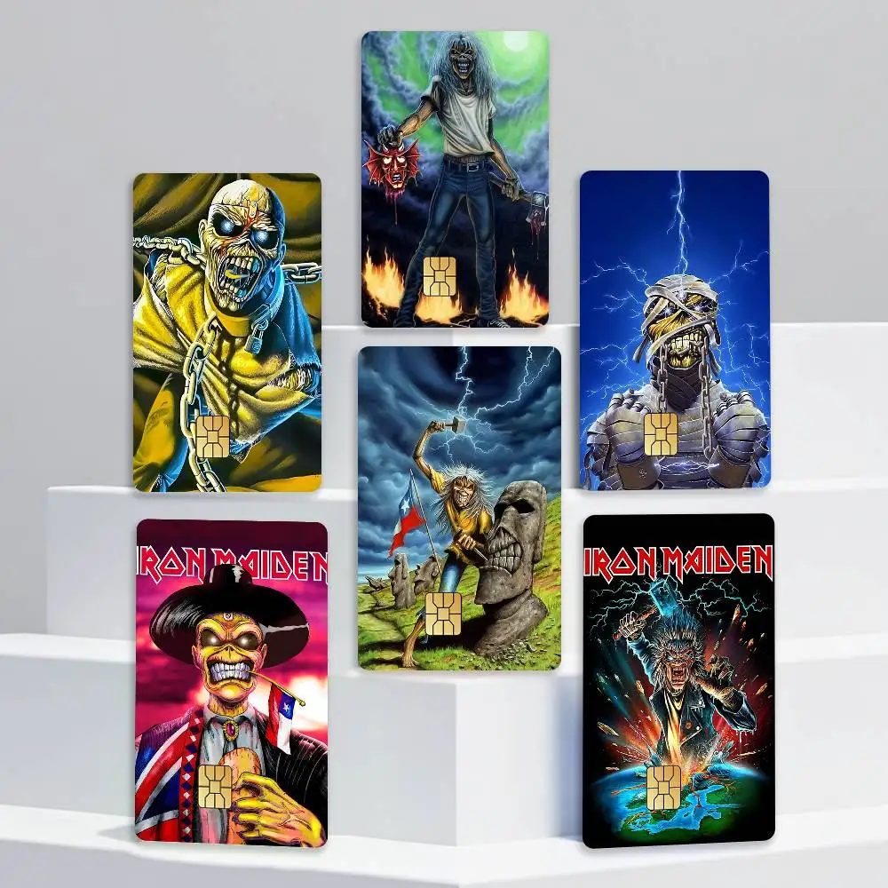 Iron M-Maiden-S The Trooper Ed-Eddie Card Stickers for Bank Access Protective Waterproof Film Cover Sticker Gift